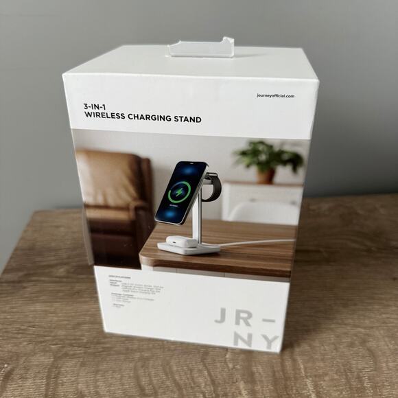 Journey MagSafe Magnetic 3-in-1 Wireless Charging Stand Station USB-C White - Picture 5 of 8